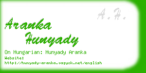 aranka hunyady business card